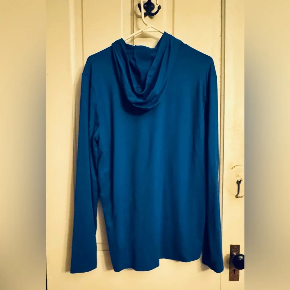 Men's Blue Turtleneck Long-Sleeve Sweater